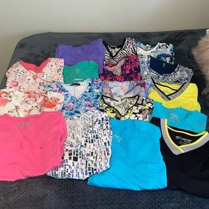 Scrub tops size M